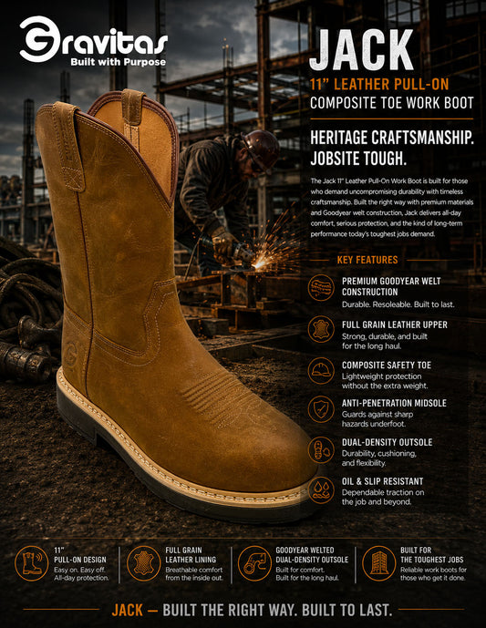 Gravitas Jack 11" Leather Composite Toe Work Boot